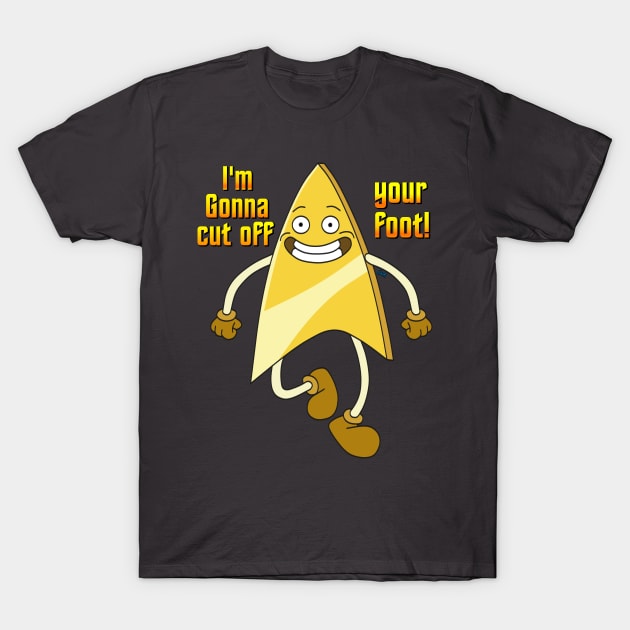 Badgey "I'm gonna cut off your foot!" T-Shirt by corzamoon